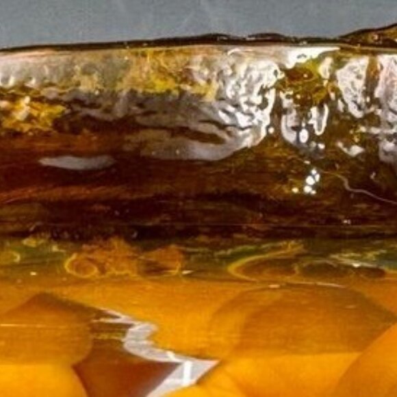 Vintage Amber Yellow  Blenko Glass Fish Suncatcher Paperweight - Picture 3 of 4